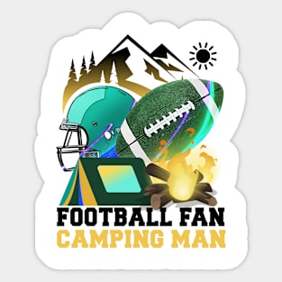 Football fan Camping man Sticker